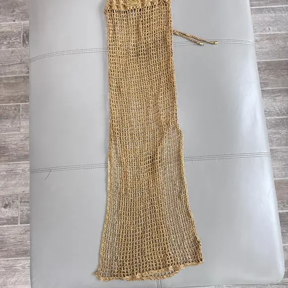 Lisa Maree Women's XS Make it KNown Ner Dress in Gold Metallic - Picture 8 of 8